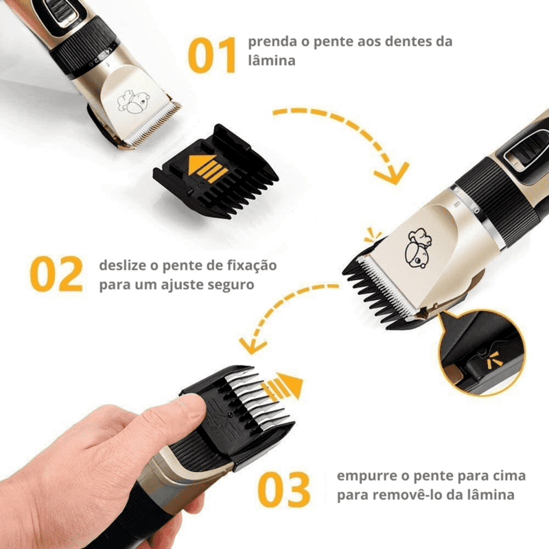 Máquina de Tosar Pet Furry™ + Guia de Tosa em casa para Iniciante