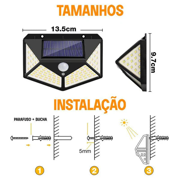 Refletor Solar LED Econômico - EcoLed 270°