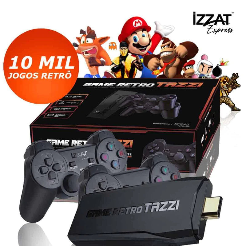 Game Retrô Tazzi (10.489 Jogos 4K) + 2 Controles